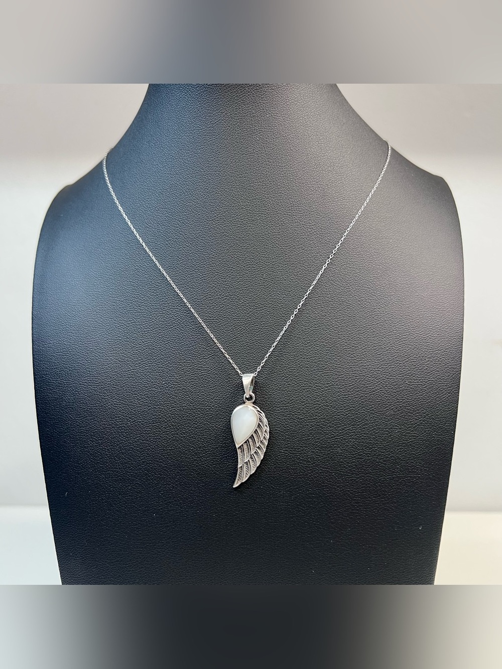 Sterling Silver Mother of Pearl Angel Wing